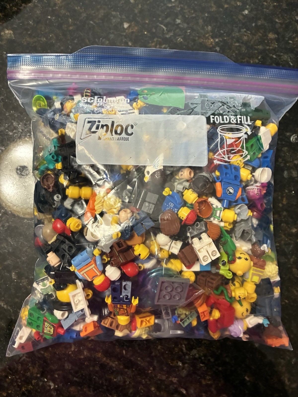 2 lb Plus - 97% LEGO Bulk Minifigure & Accessories Lot - Some DAMAGE/WEAR