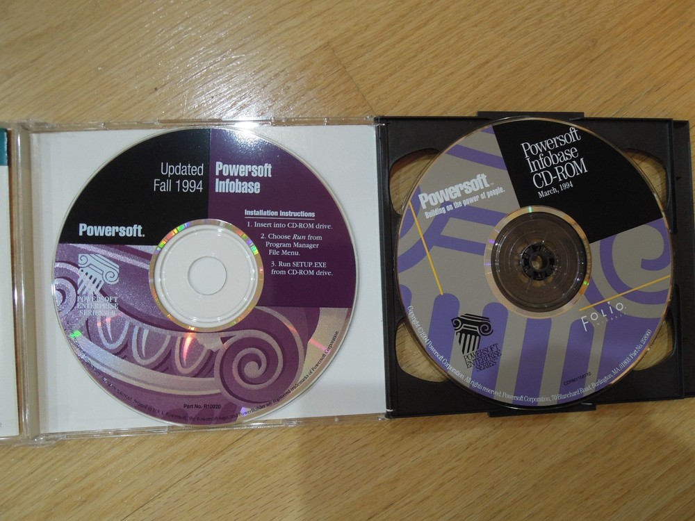 Powersoft PowerBuilder Desktop 4.0 Upgrade Windows Infobase CD Only