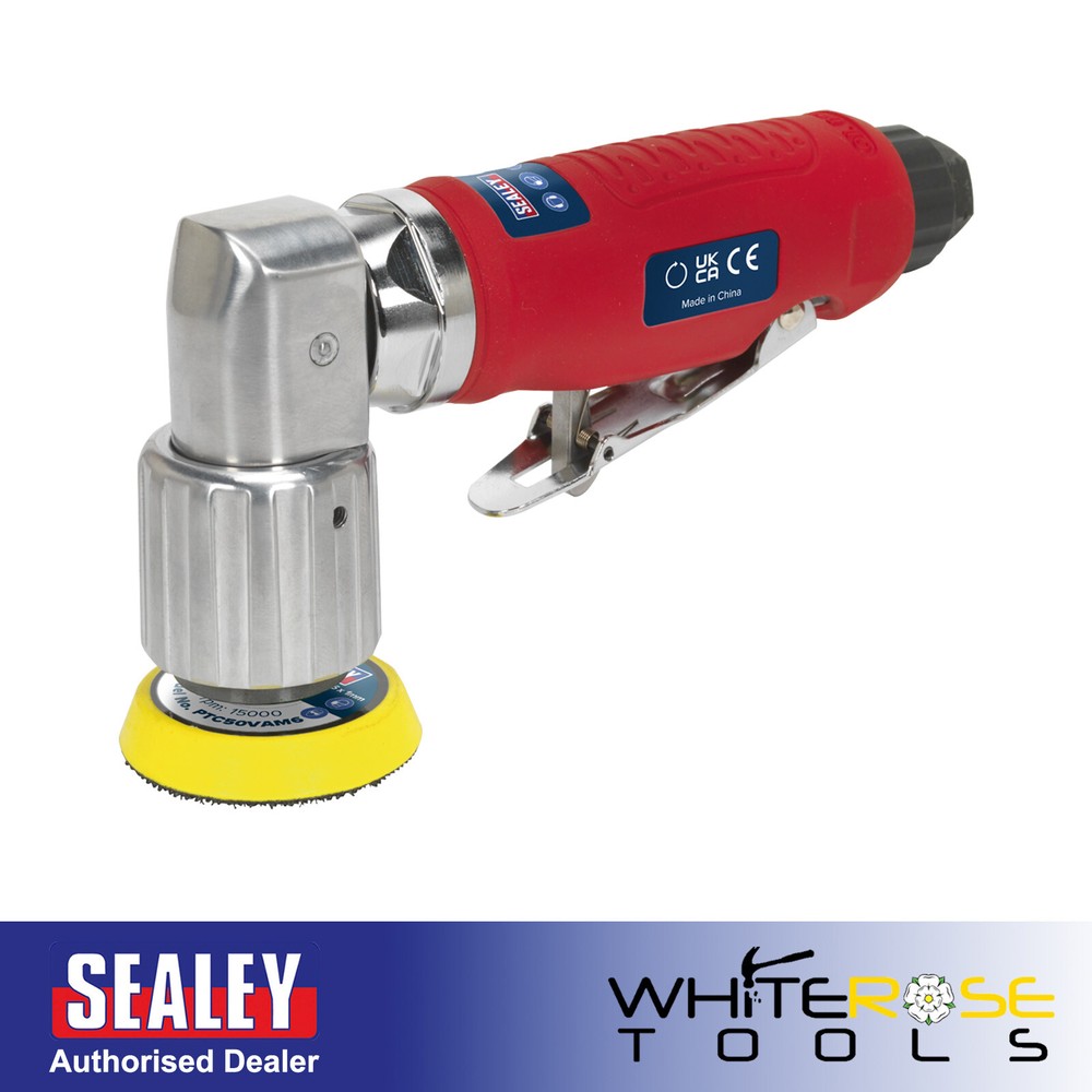 Sealey Air Orbital Sander 50mm Mini Disc Compressor Sanding Tool 1/4" BSP
