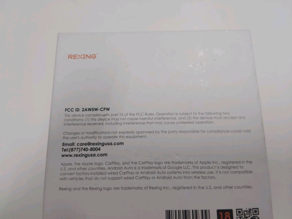 Rexing Wireless Carplay & Android Auto Adapter