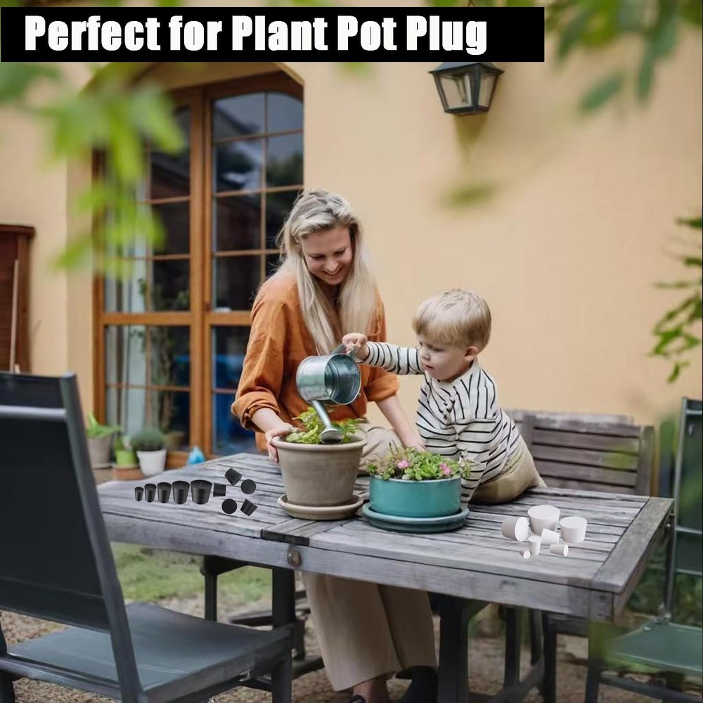 Solid Rubber Stopper,18 pcs Black Corks Plugs Odor Control Pipe