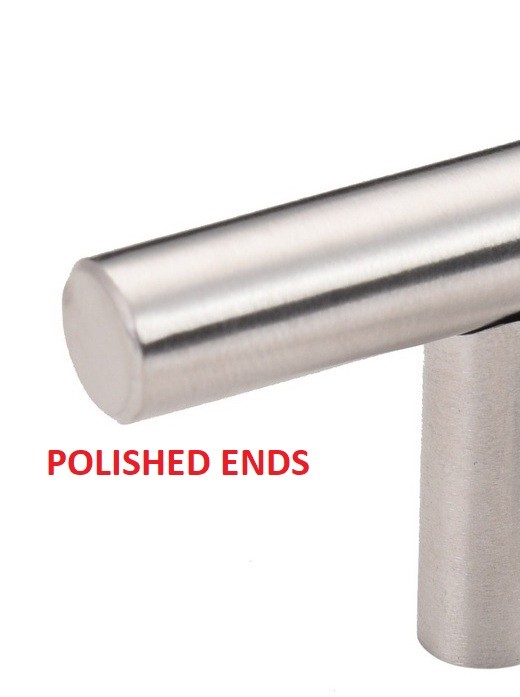 Stainless Steel T Bar Kitchen Cabinet Door Hardware Pulls Handles Knobs 2" - 24"