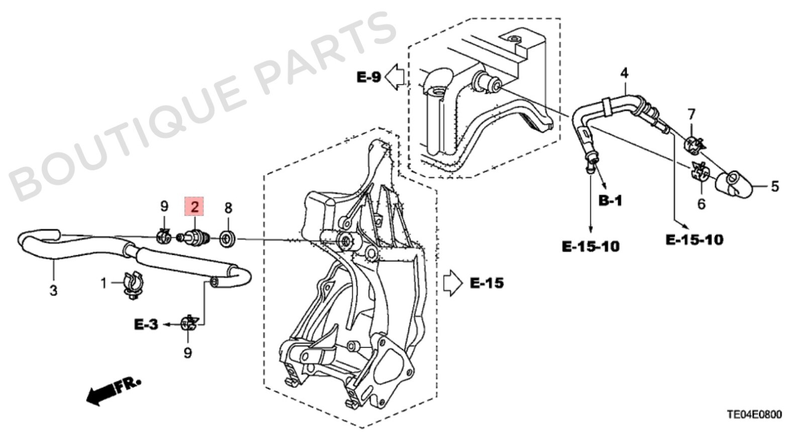 Genuine OEM for Honda PCV Valve Kit & Washer 17130-RBB-A01 Positive Crank Vent