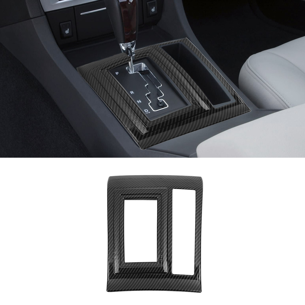 Gear Shift Panel Cover Frame For Dodge Charger Chrysler 300C 04-10 Carbon Fiber