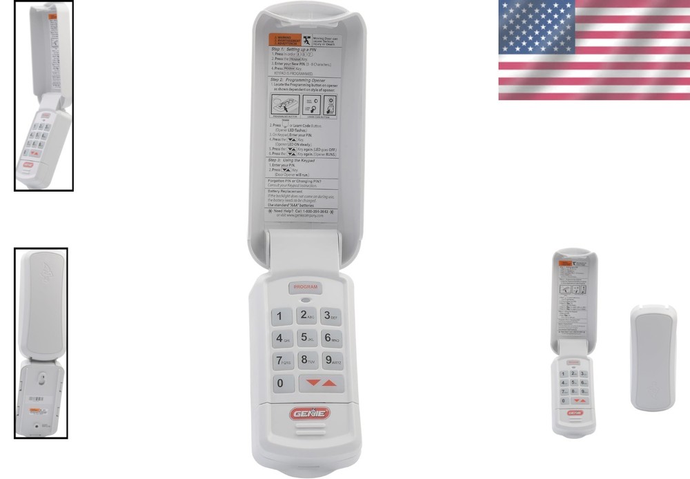Easy Installation Wireless Garage Door Keypad - Safe, Keyless Entry Device GK-R