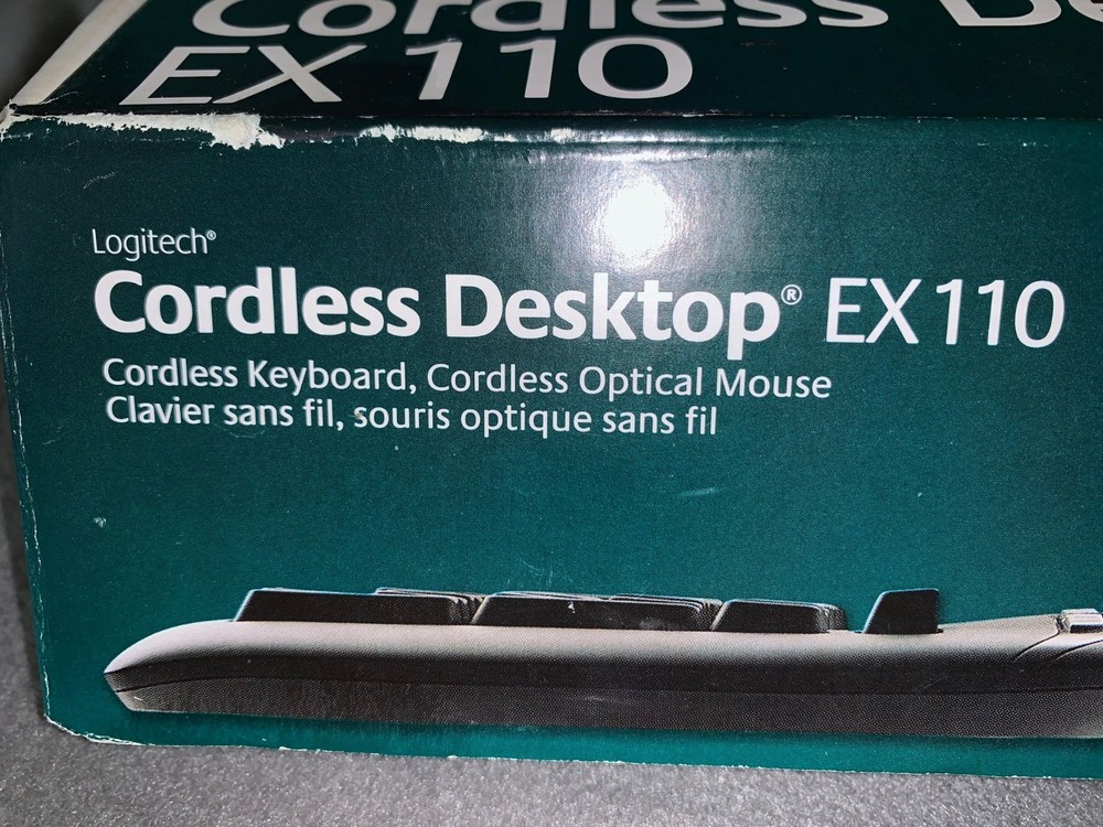 Logitech EX 110 Black Cordless Cordless Desktop Keyboard & Mouse Kit