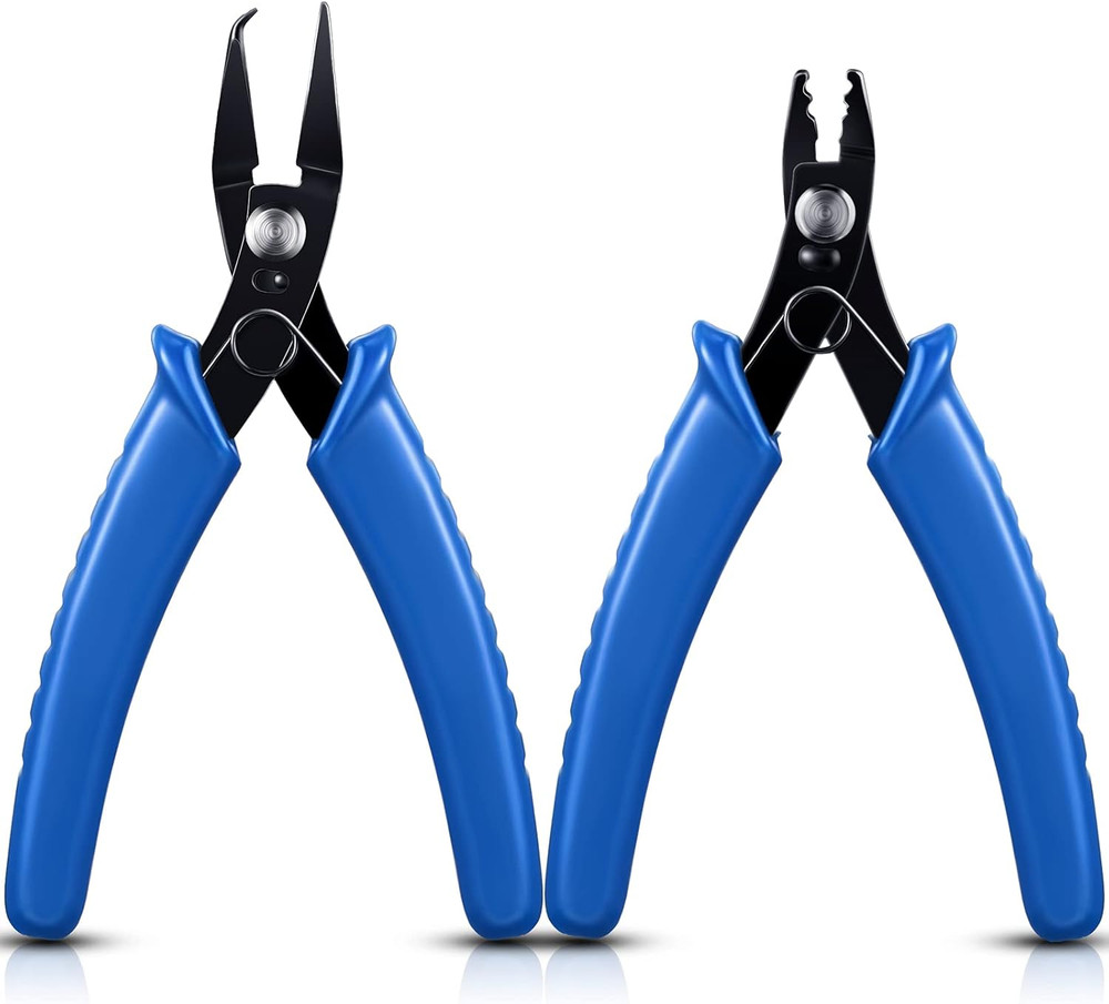 2 Pcs Split Ring Pliers Crimping Jewelry Jump Pliers for Opening/Closing Split R