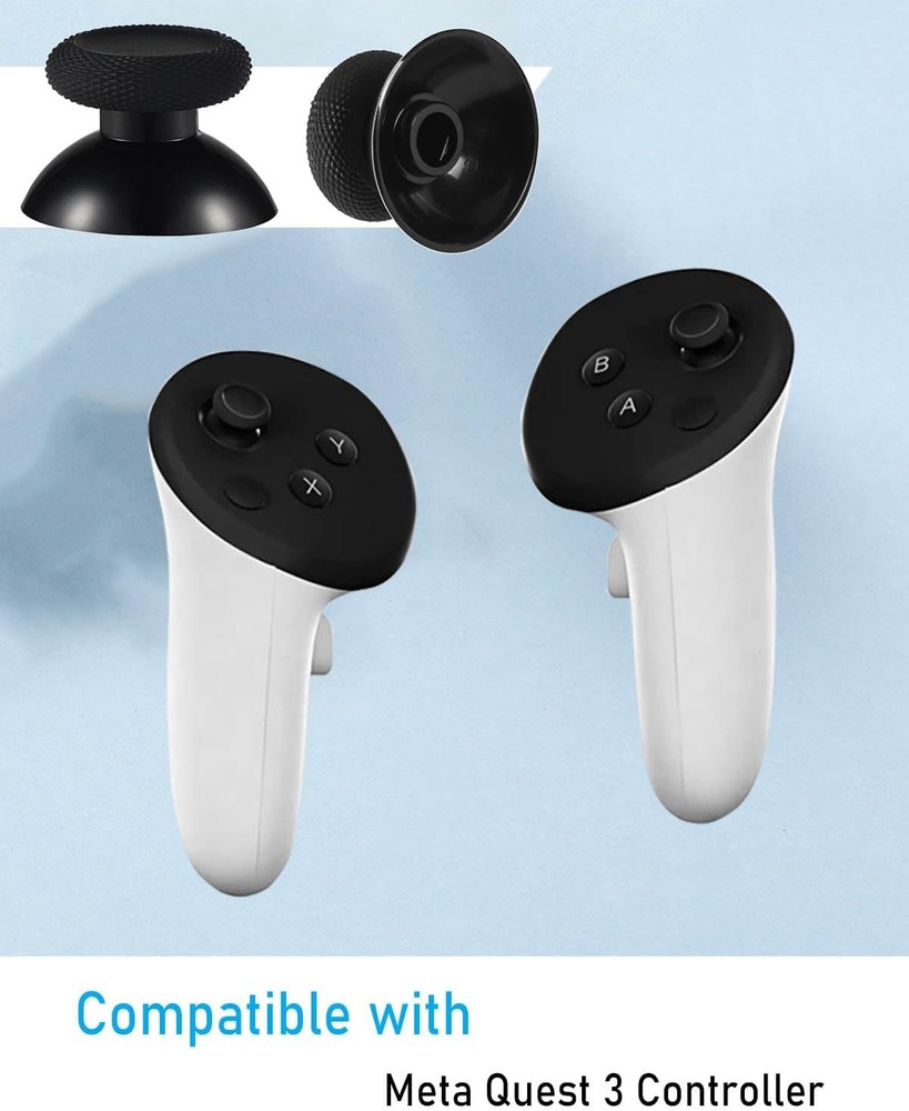 2 Pack Thumbsticks Replacement for Meta Oculus Quest 2 Black - 2PCS,
