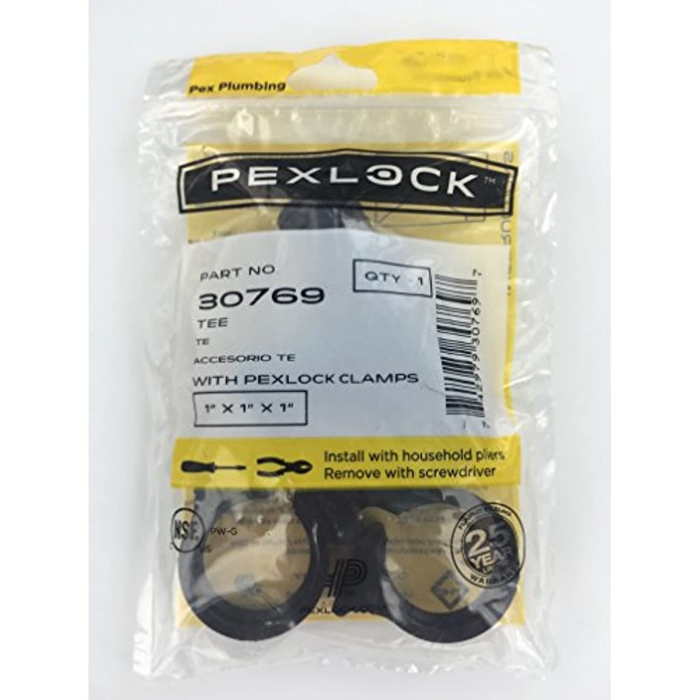 PEXLOCK 30769 Tee 1", Black