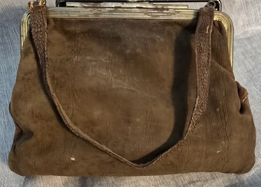 Antique Brown Leather Purse
