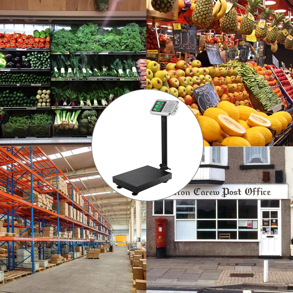 100kg/220lbs Foldable Electronic Platform Scale High-Definition LCD Display NEW