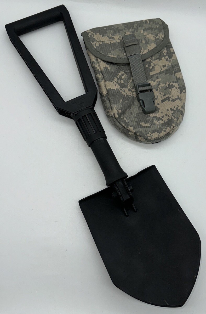 USGI Military GERBER E TOOL ENTRENCHING TOOL SHOVEL w NEW ACU COVER CARRIER