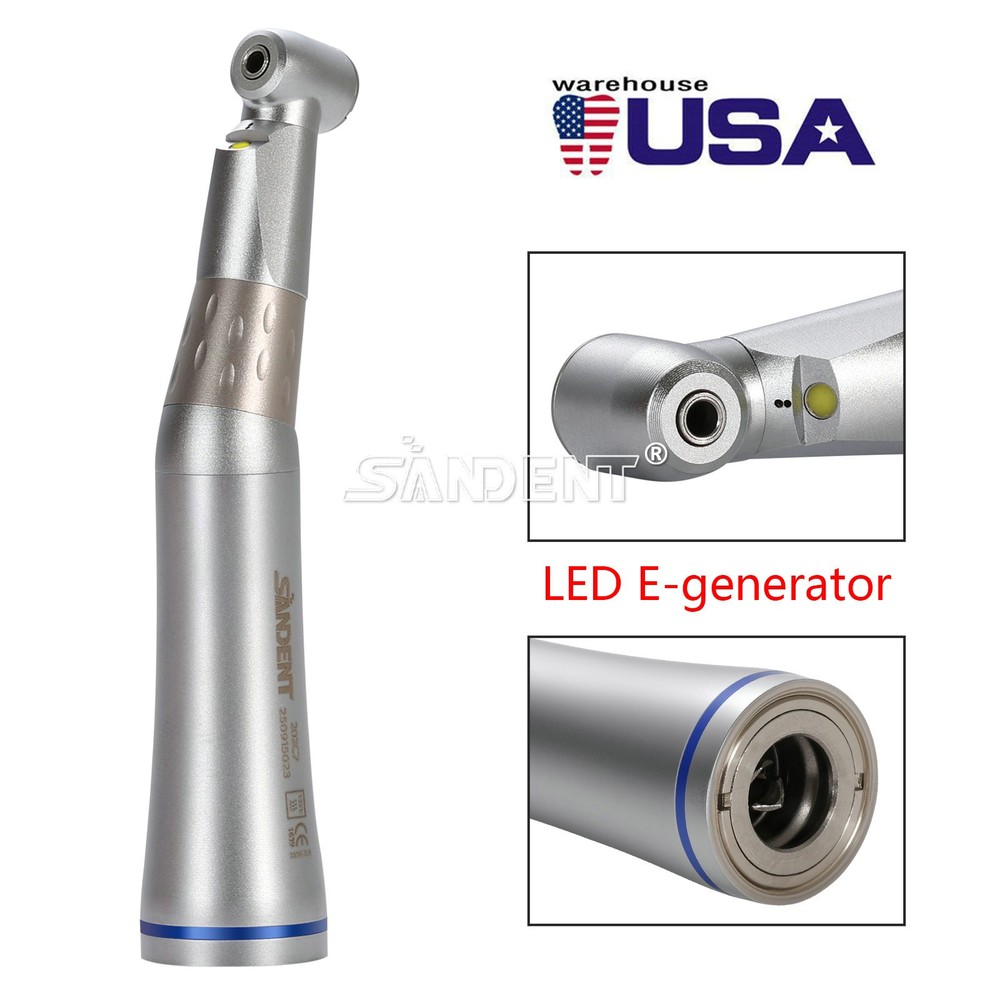 Dental 1:1 Contra Angle E-generator LED Internal Way Low Speed Handpiece E-type