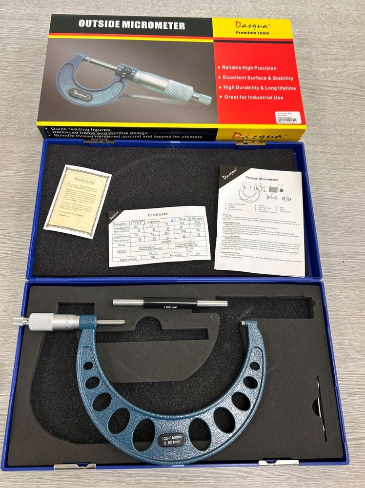 Dasqua 125-150mm x 0.01mm External Micrometer