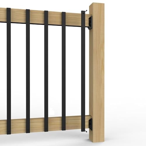 Pack Deck Balusters Rectangle Deck Railing Balusters 26 Inch 25 Black-Rectangle