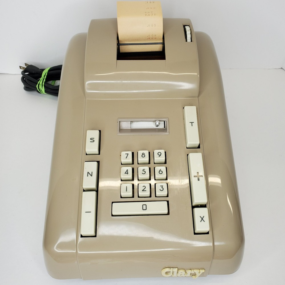 Clary Adding Machine Model 102 Vintage Small Business Functional Or Prop Works!