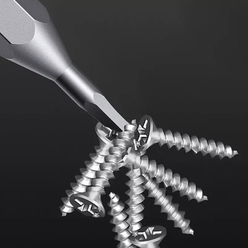 10pcs 4mm Micro Hex Shank Slotted Screwdriver Bits Set Flathead For Power Tool