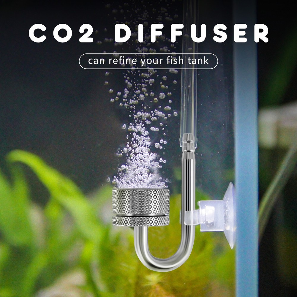 Set CO2 Diffuser Atomizer Regulator Reactor for Fish Tank Aquarium Plant2744
