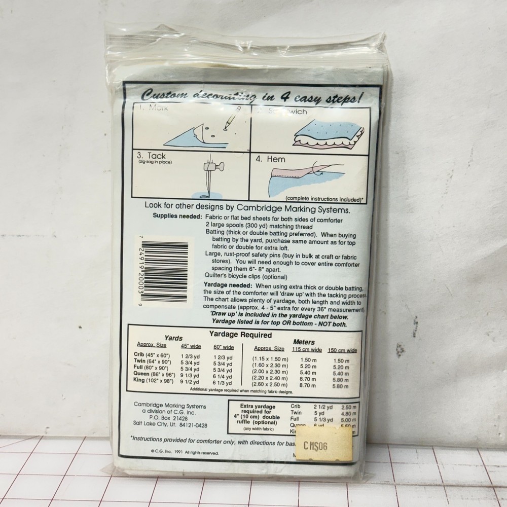 Cambridge Marking Systems - Fabric Template (Diamonds) - New