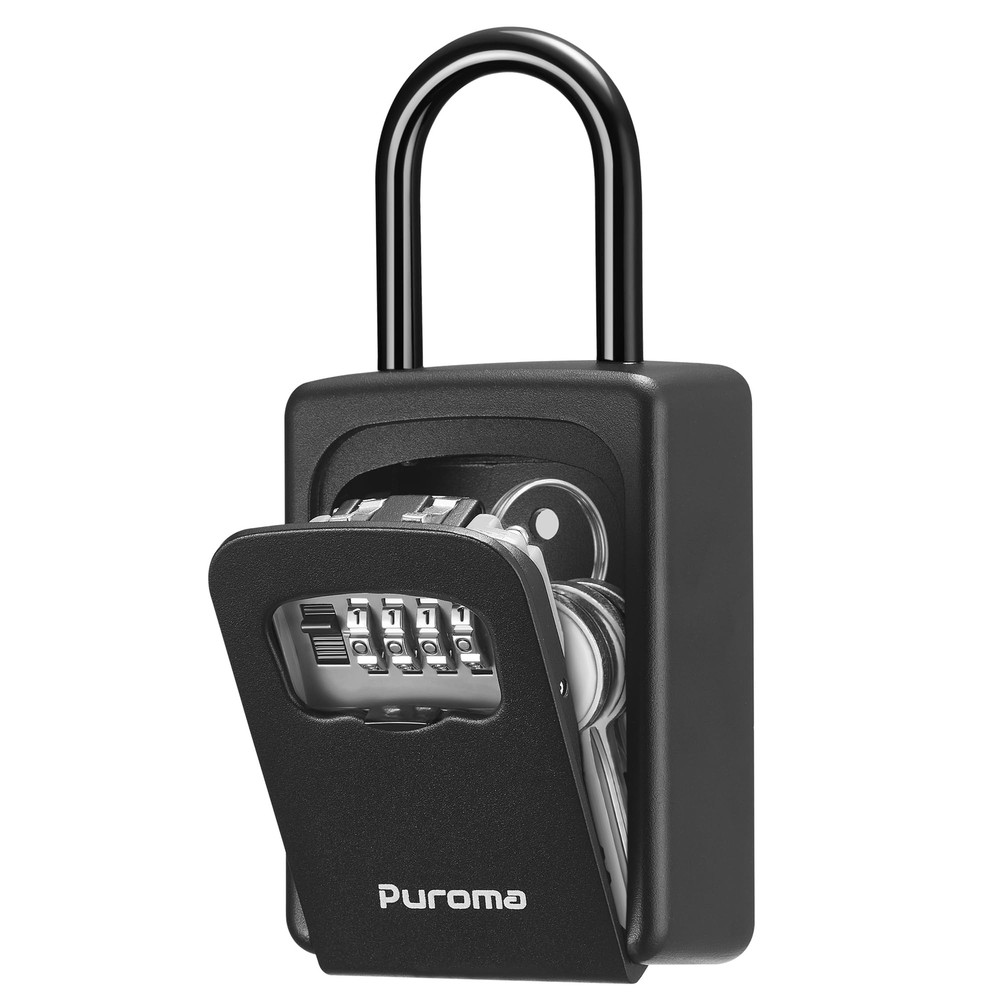 Lock Box Large Key Lock Box Resettable Combination Lockbox Portable Wall Moun...