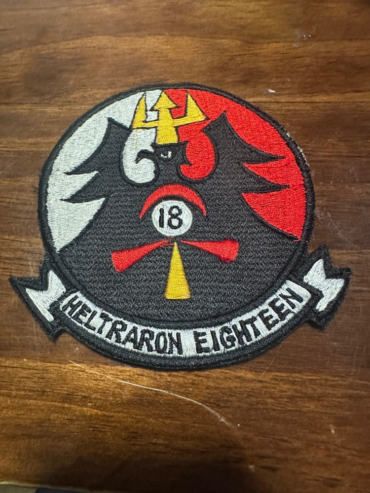 Vintage US Navy HELTRARON EIGHTEEN Squadron Patch