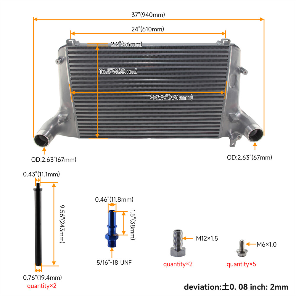 Performance Uprated Front Mount Intercooler For 2020-2023 Ford Explorer ST sl