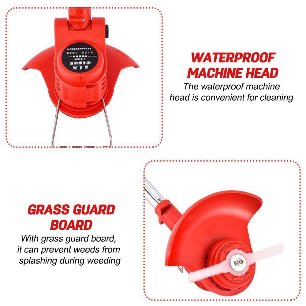 24V Electric Weed Eater Cutter Grass String Trimmer Cordless 2 Battery Powered