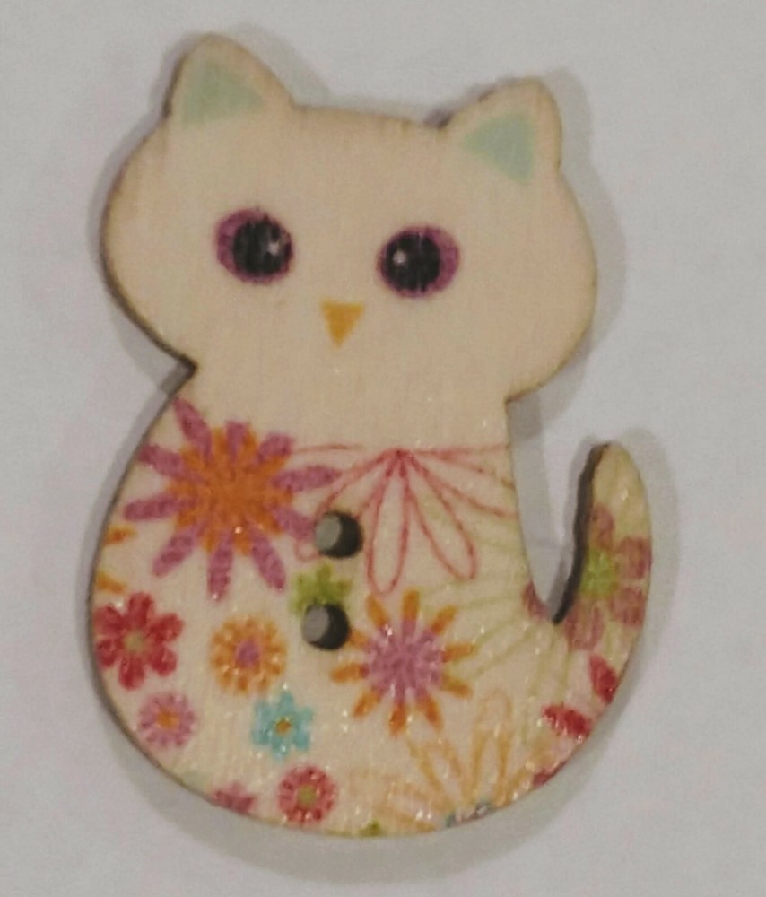 Handmade Needle Minder Keeper Cross Stitch Cat