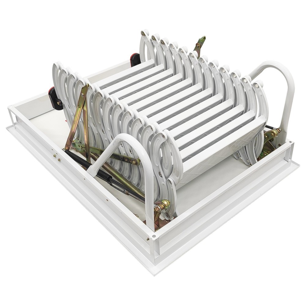 9.84ft Folding Loft Ladder Stairs 12 Steps Attic Pull Down Ceiling Ladder