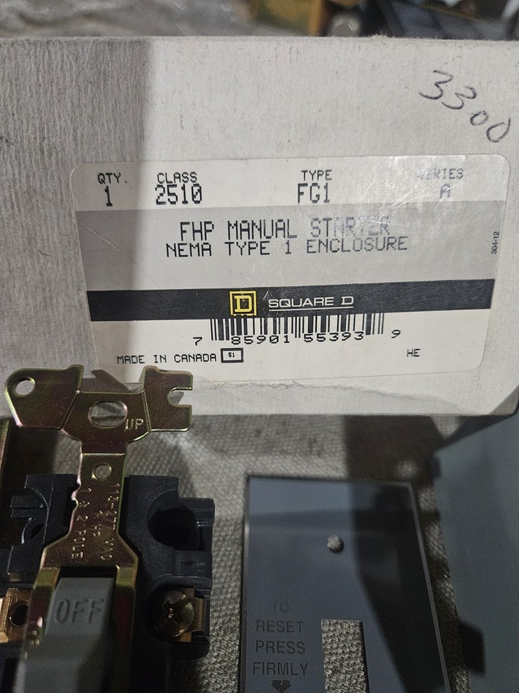 Square D 2510FG1 Manual Starter