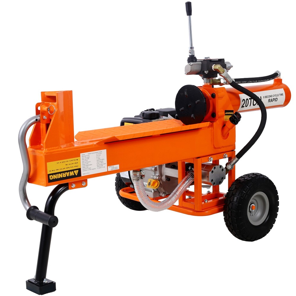 20 Ton Log Splitter Portable Auto Return Ram System Powerful 7HP Gas Engine EPA