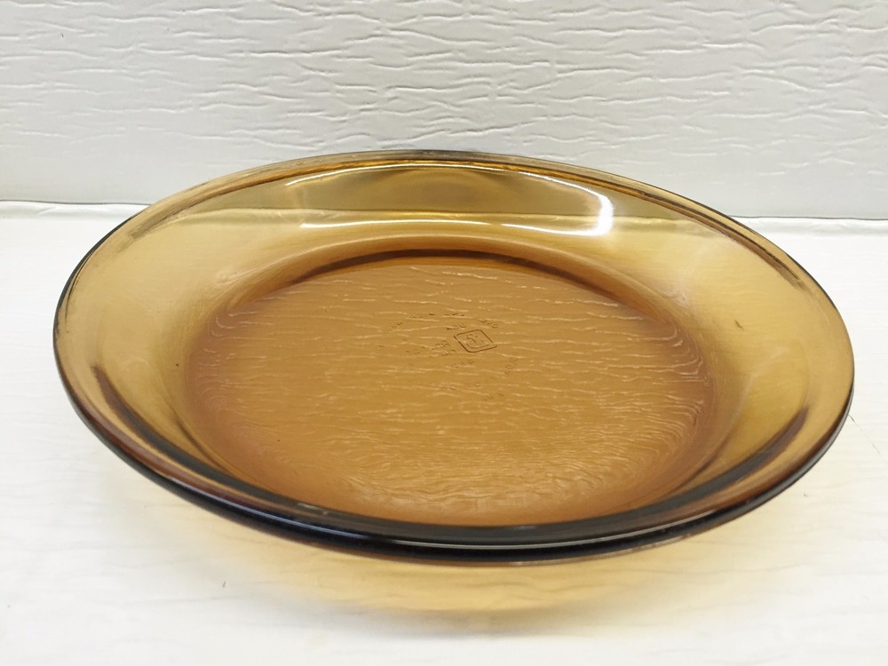 2 Anchor Hocking Amber Glass 9" Pie Pan #460