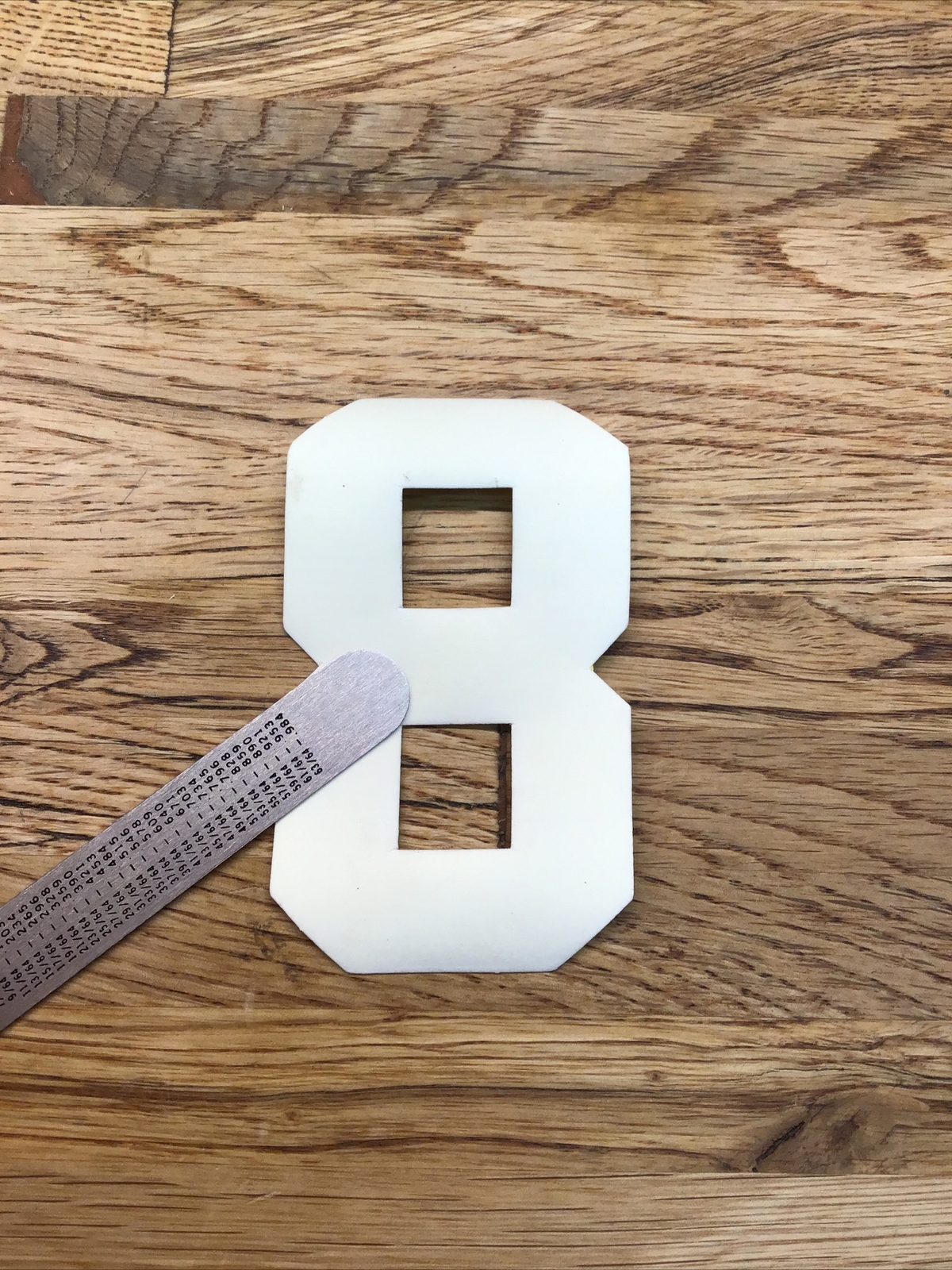 Firefighter / EMT Turnout Coat Reflective Iron-On Number “8” Lime Green D-6