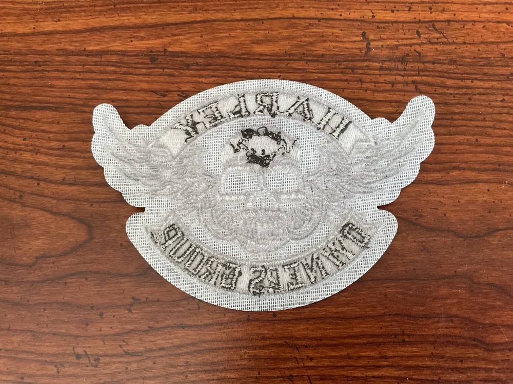 Small Winged Silver Skull Patch - Harley Owners Group