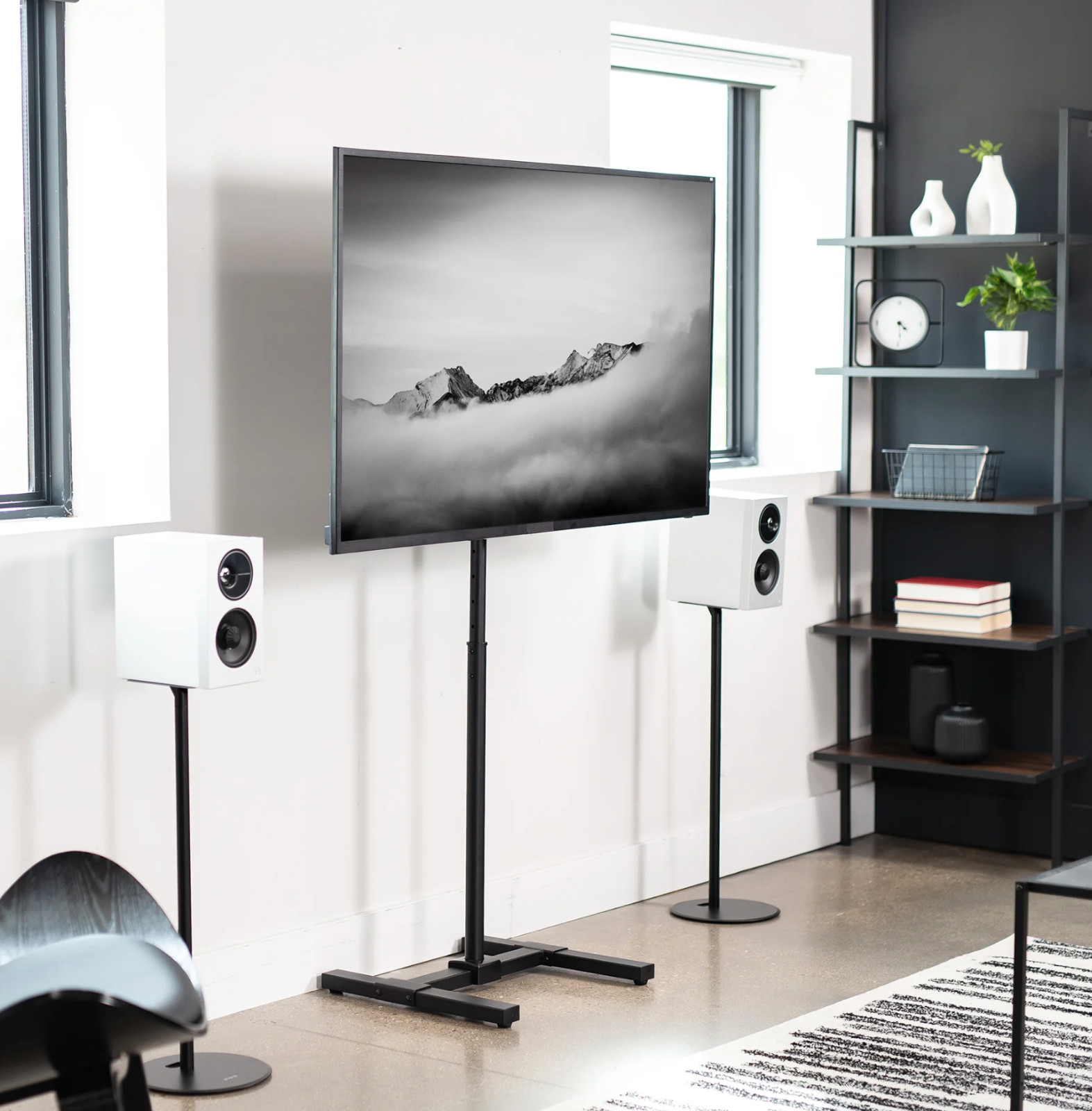 VIVO TV Display 13" to 50" Floor Stand, Height Adjustable Mount for Flat Screen