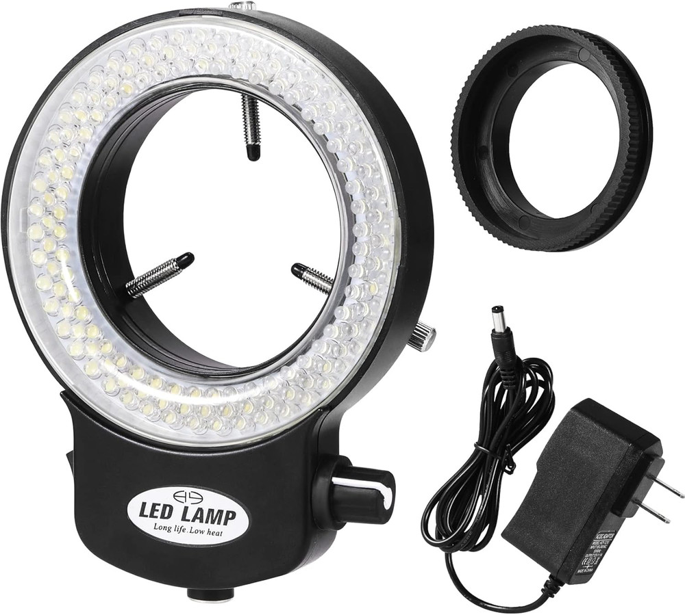 144 LED Ring Microscope Light Adjustable Illuminator, Microscope Lamp LED Ring L