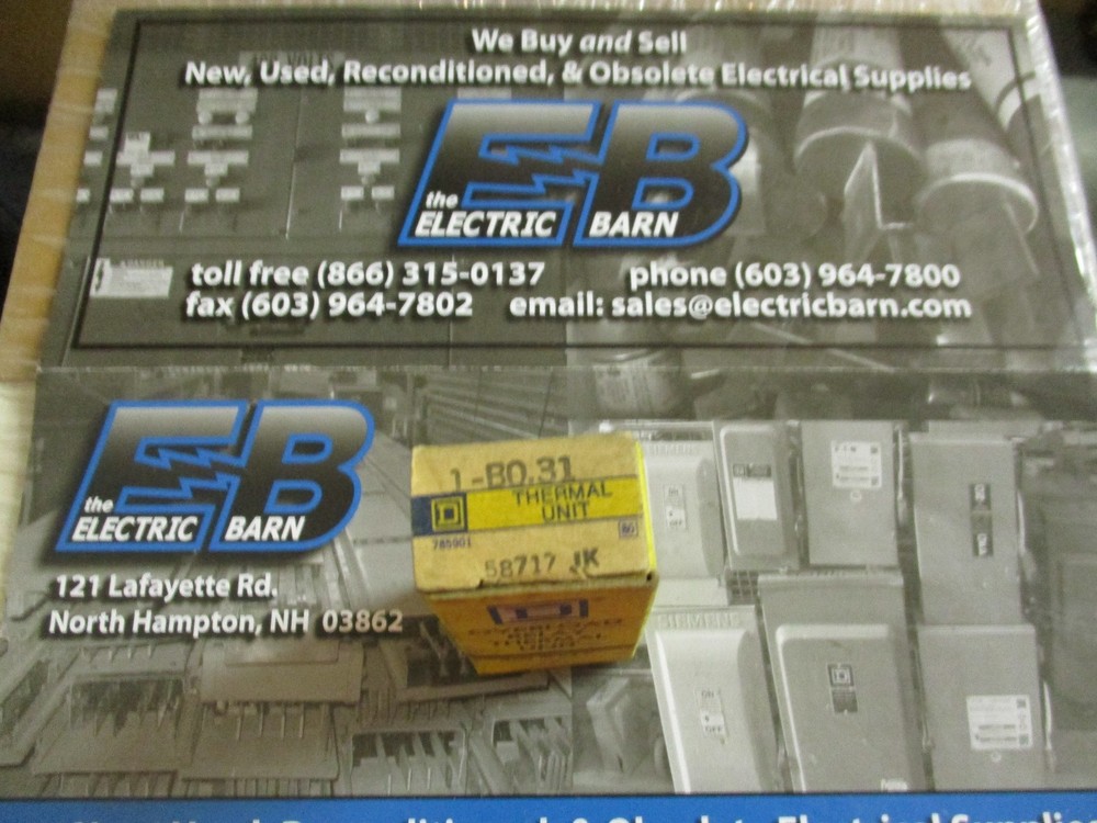 Square D B0.31 Overload Heater- NEW IN BOX