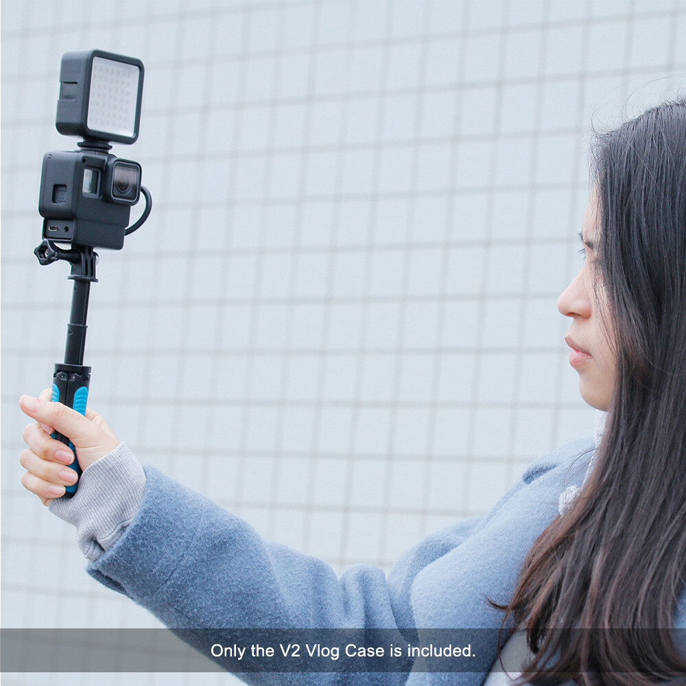 Vlog Case Action Camera Housing Shell Vlogging Cage Frame with Cold Shoe Mount