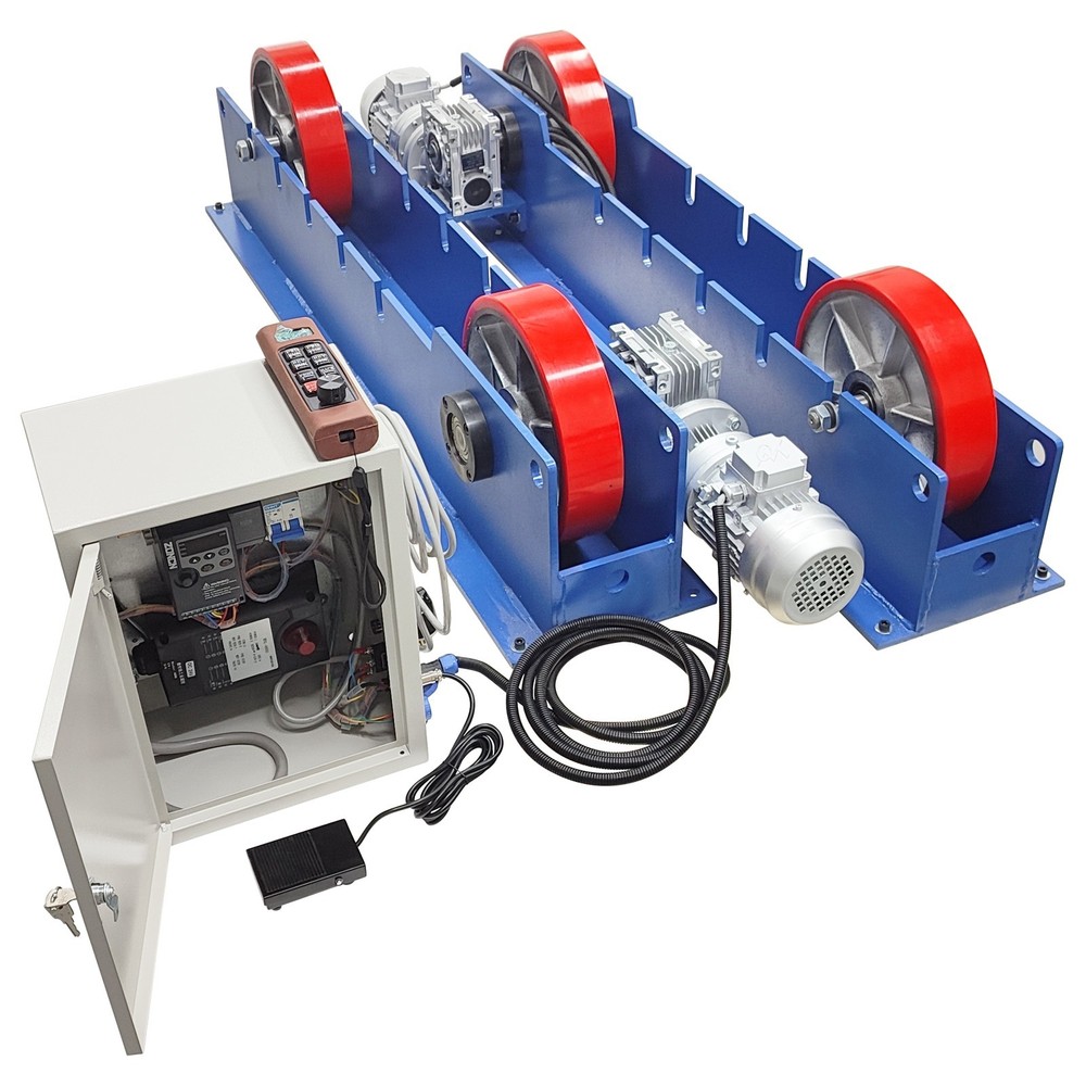 6600LBS Adjustable Welding Turning Rollers 220V Remote Control Dual Motor Drive