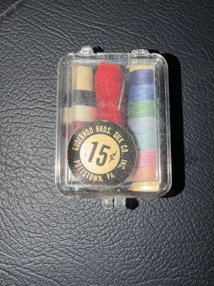 Vintage Sewing kit includes Scissors, Sewing Needles, Thimble, Threads etc