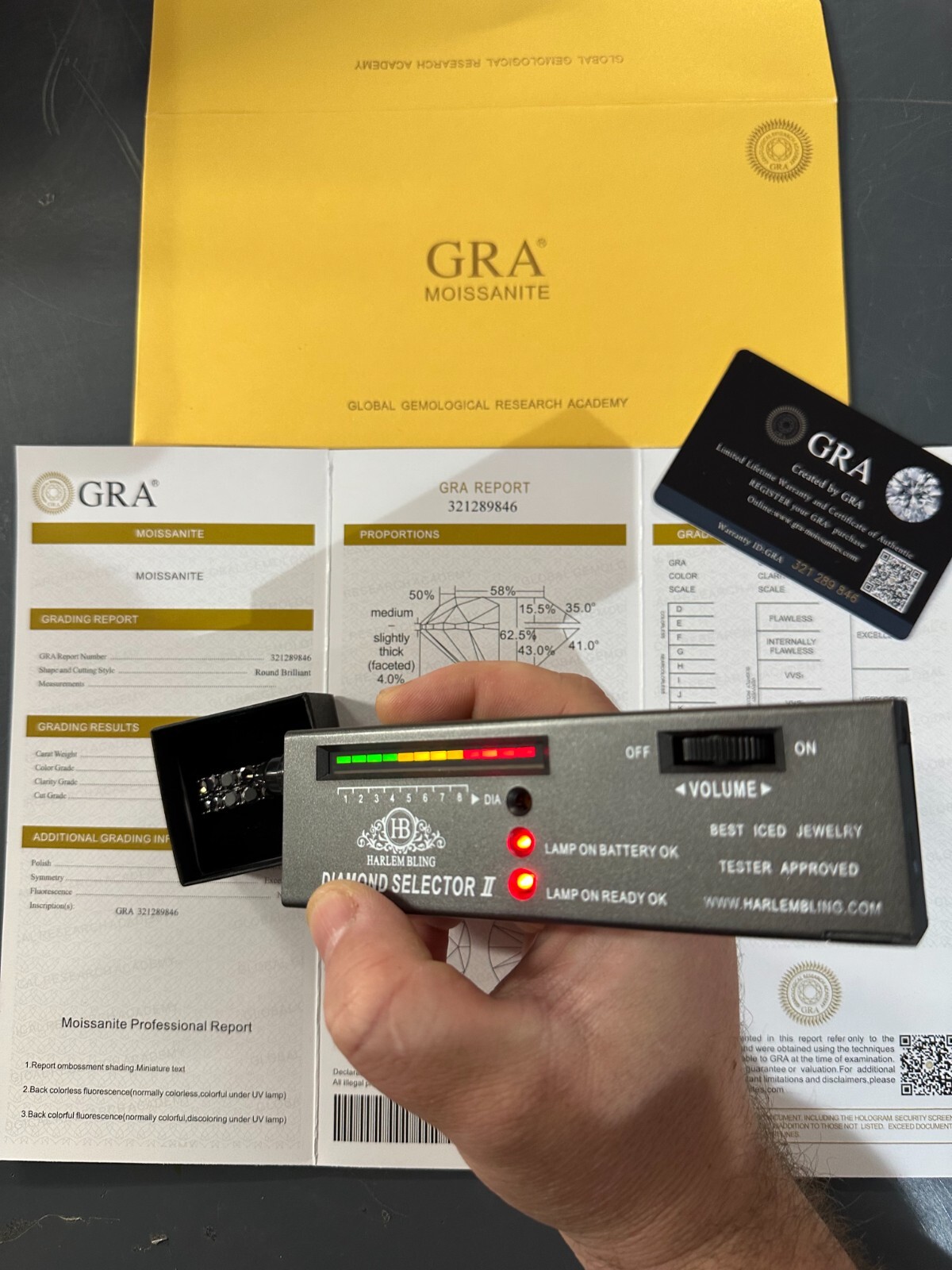 Black Moissanite Ring Real 925 Silver Oxidized Rhodium Hip Hop Iced Tennis Band