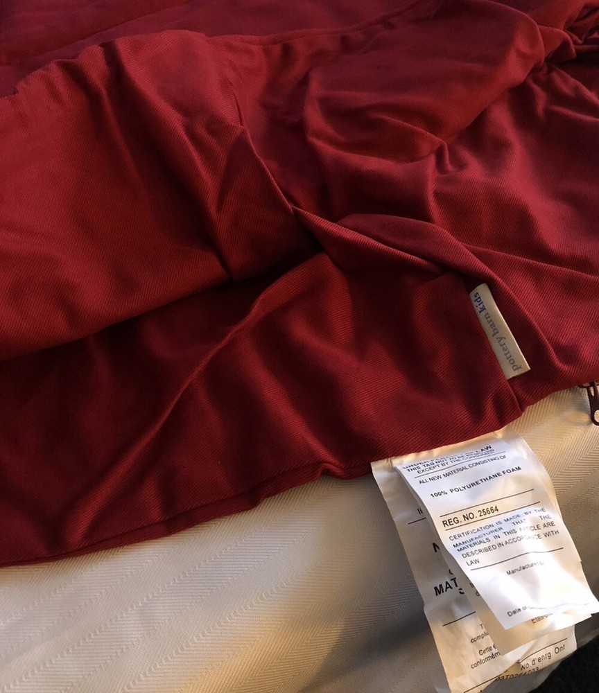 Pottery Barn Kids Anywhere Round Red Twill Slipcover 34” Diameter 14.5” Tall