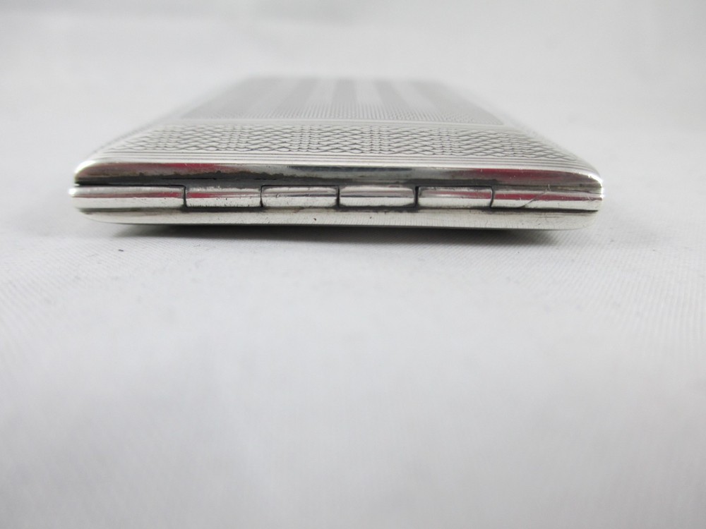 ART DECO SOLID SILVER, GEORGE V MATCH BOOK CASE, WILLIAM NEALE, BIRM. 1925