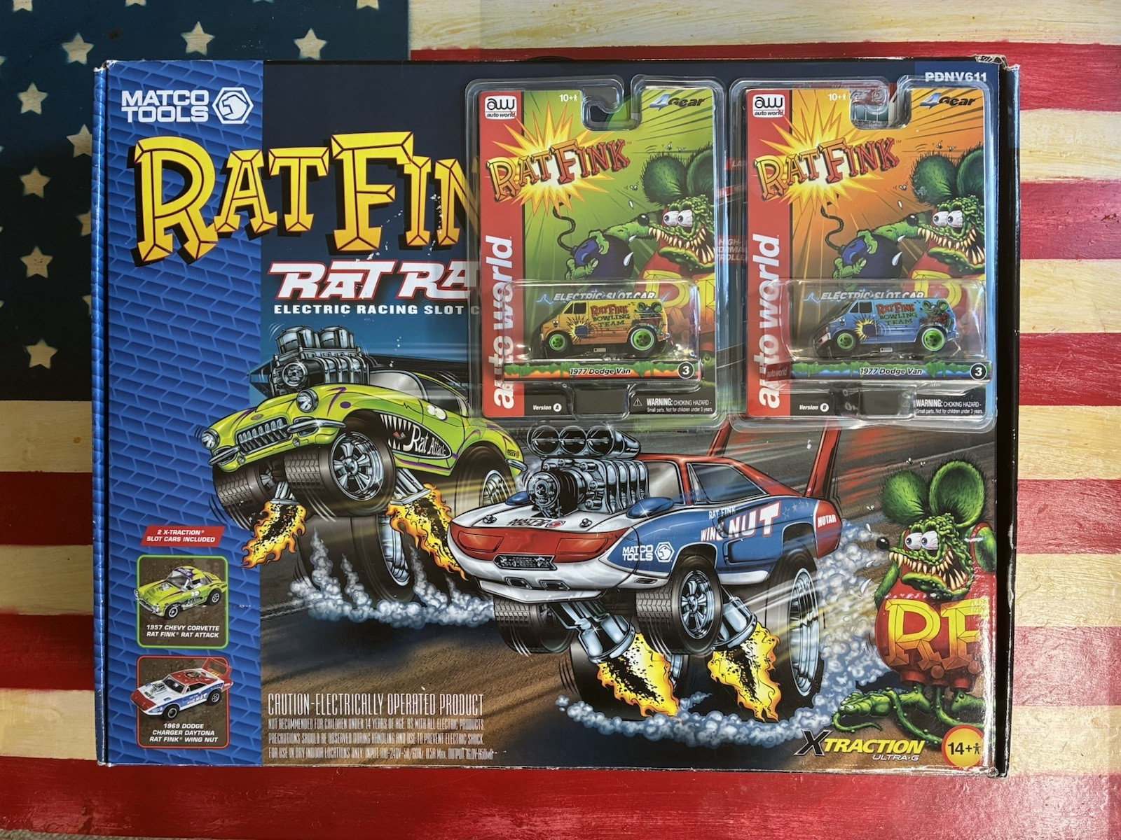 Auto World Rat Fink Racing Slot Race Set Scale 1:64*** NOTE CHECK DESCRIPTION***