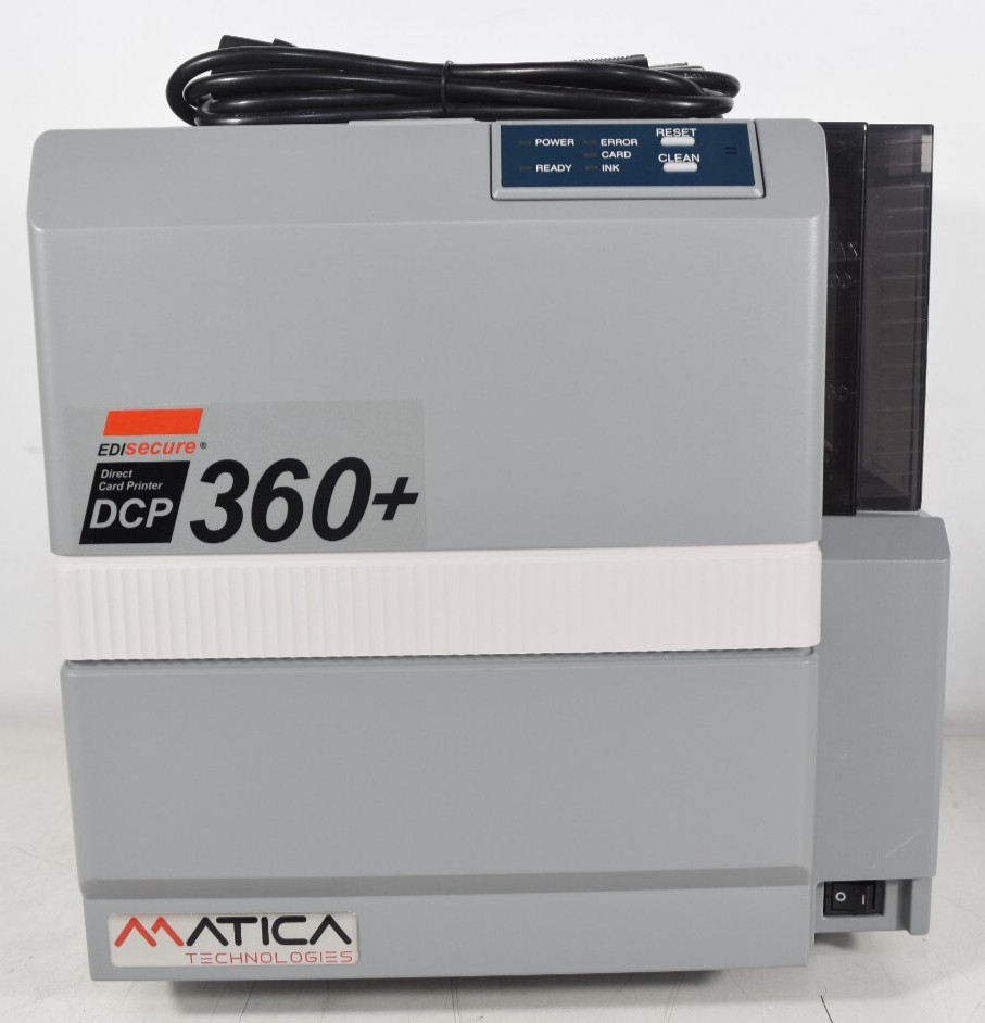 EDI secure DCP360i Dye-Sublimation Direct Card Printer DCP 360+ Read Description