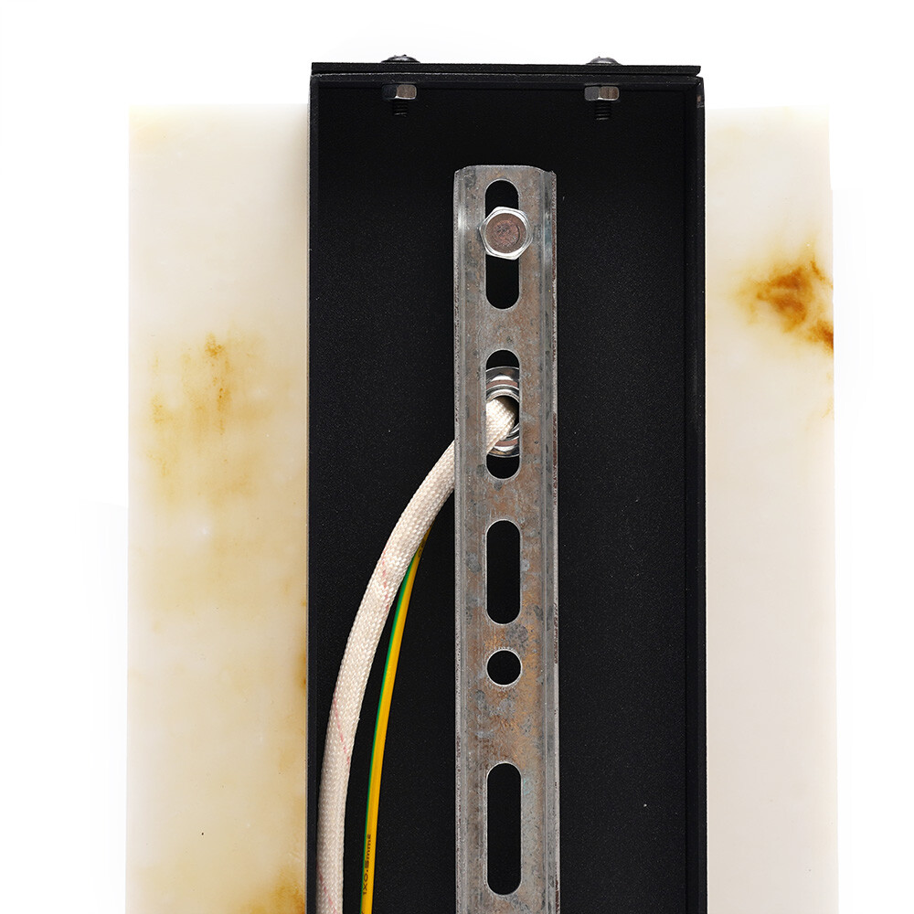 Marble Wall Light Hand Carved Alabaster Rectangular Sconce LED Indoor Wall Lamp