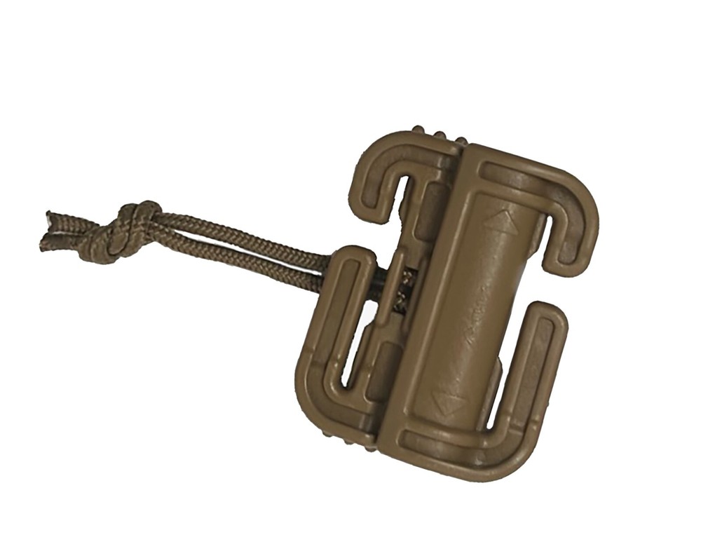Duraflex Quick Attach Split Bar Quick Release Buckle Tubes - Single Slot Coyote