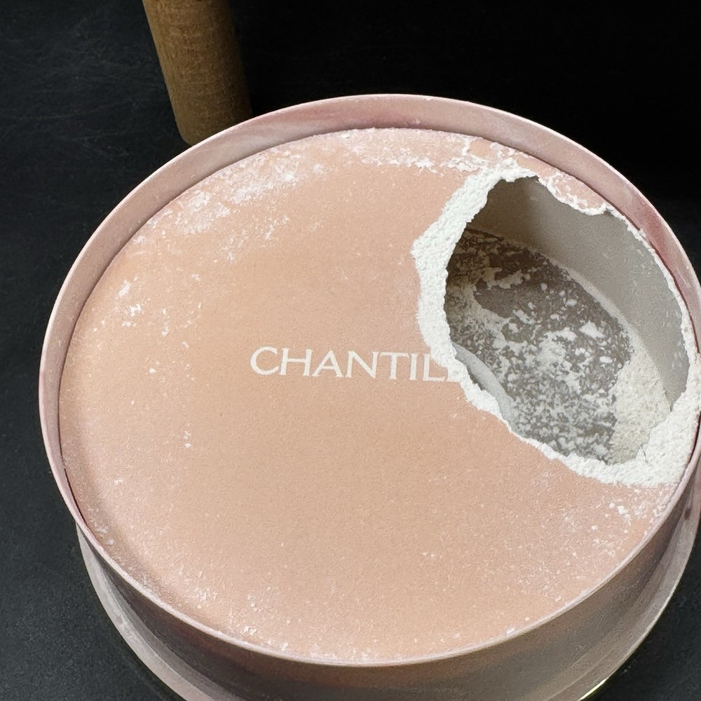 Chantilly Dusting Powder Plastic Container & Puff Boxed EMPTY/Traces Vintage
