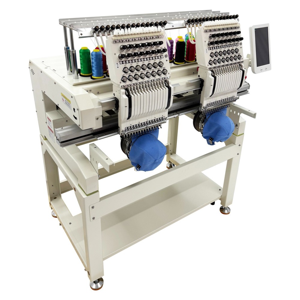 2-Head Embroidery Machine15 Needle Embroidery Machine w/Accessories