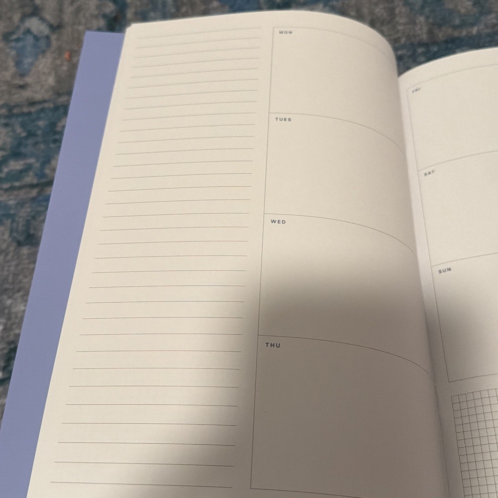 Noted by Post it Navy Blue Lined Weekly Notebook 64 Pages